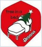 Dart Flights Christmas Tree in a Bed