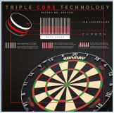 Dartboard Winmau Blade 6 Triple Core Carbon PDC