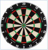 Precise 180 Endorphine Steeldartboard mit Nummernring