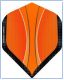 Perfect Darts Flights No2 Solarfox - Orange & Black