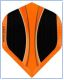 Perfect Darts Flights No2 Solarfox 1 - Black & Orange