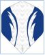 Archers X 100 Micron Pro Flights White Blue