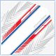 Racing White Red Blue No2 Standard Flights