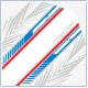 Racing White Blue Red No2 Standard Flights